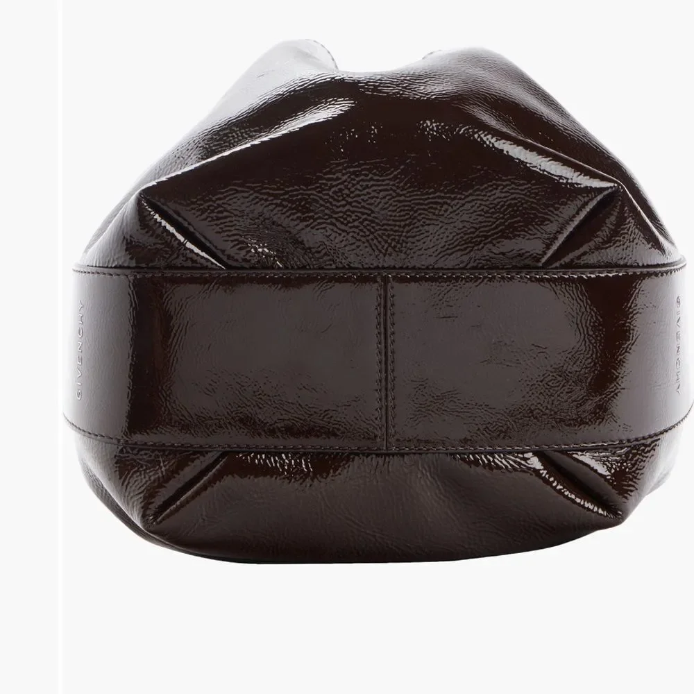 Givenchy Small Pumpkin Drawstring Leather Bucket Bag in Ebony NWT
